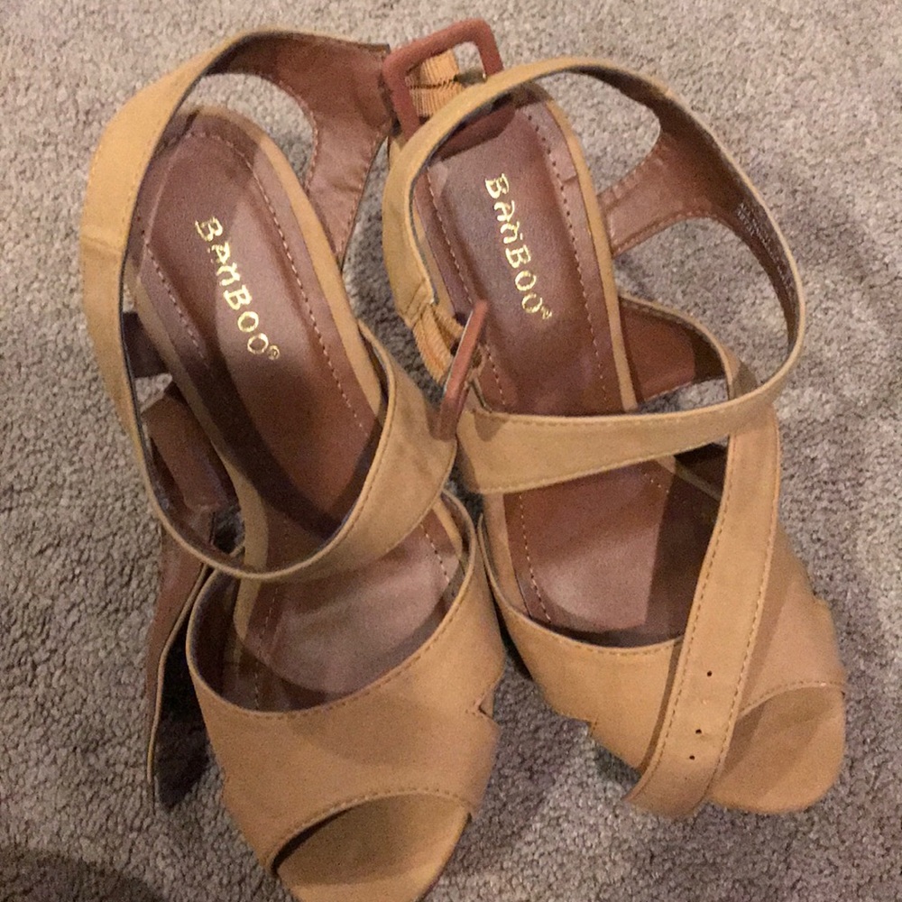 Tan Bamboo Heels
